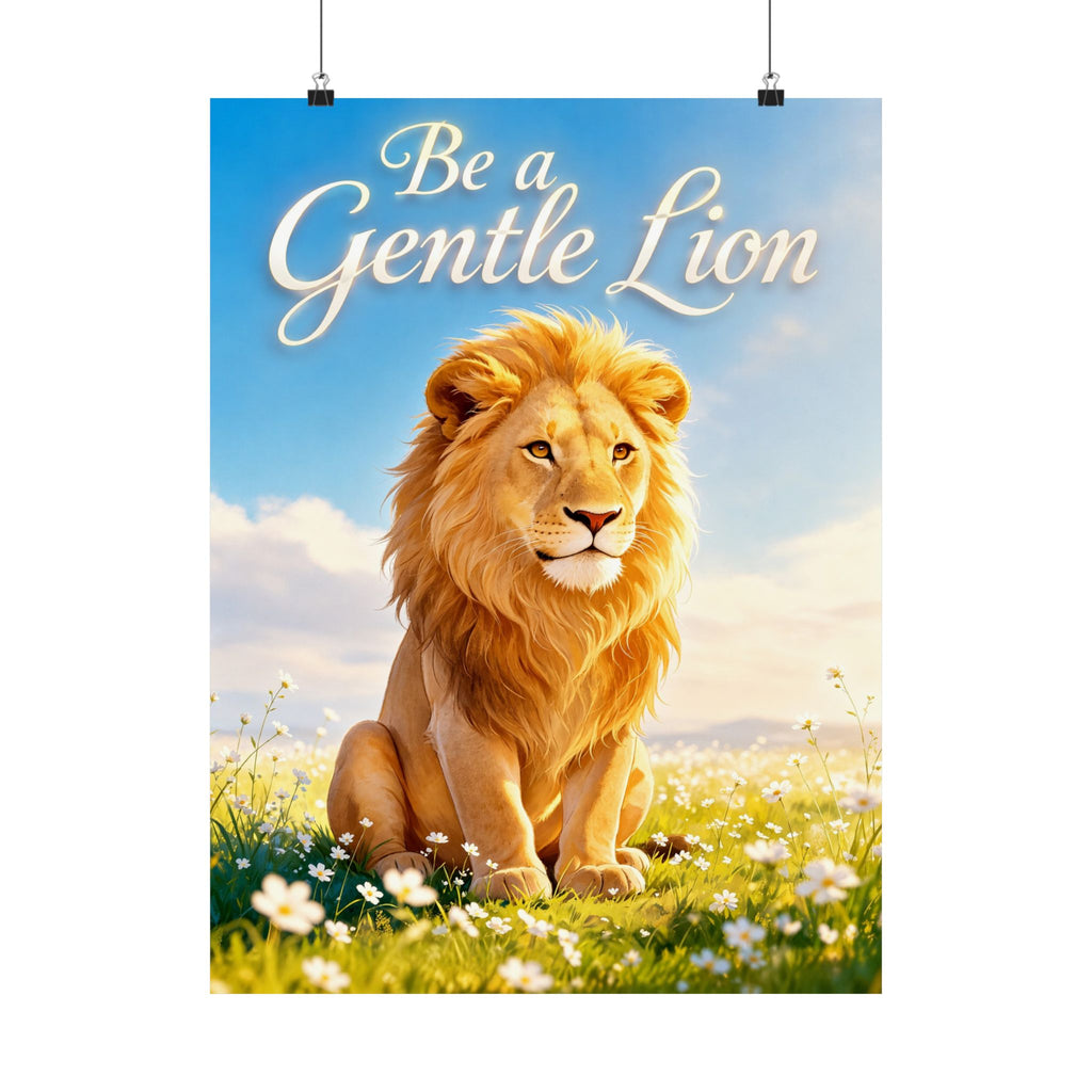 Be a Gentle Lion Poster - Wall Art