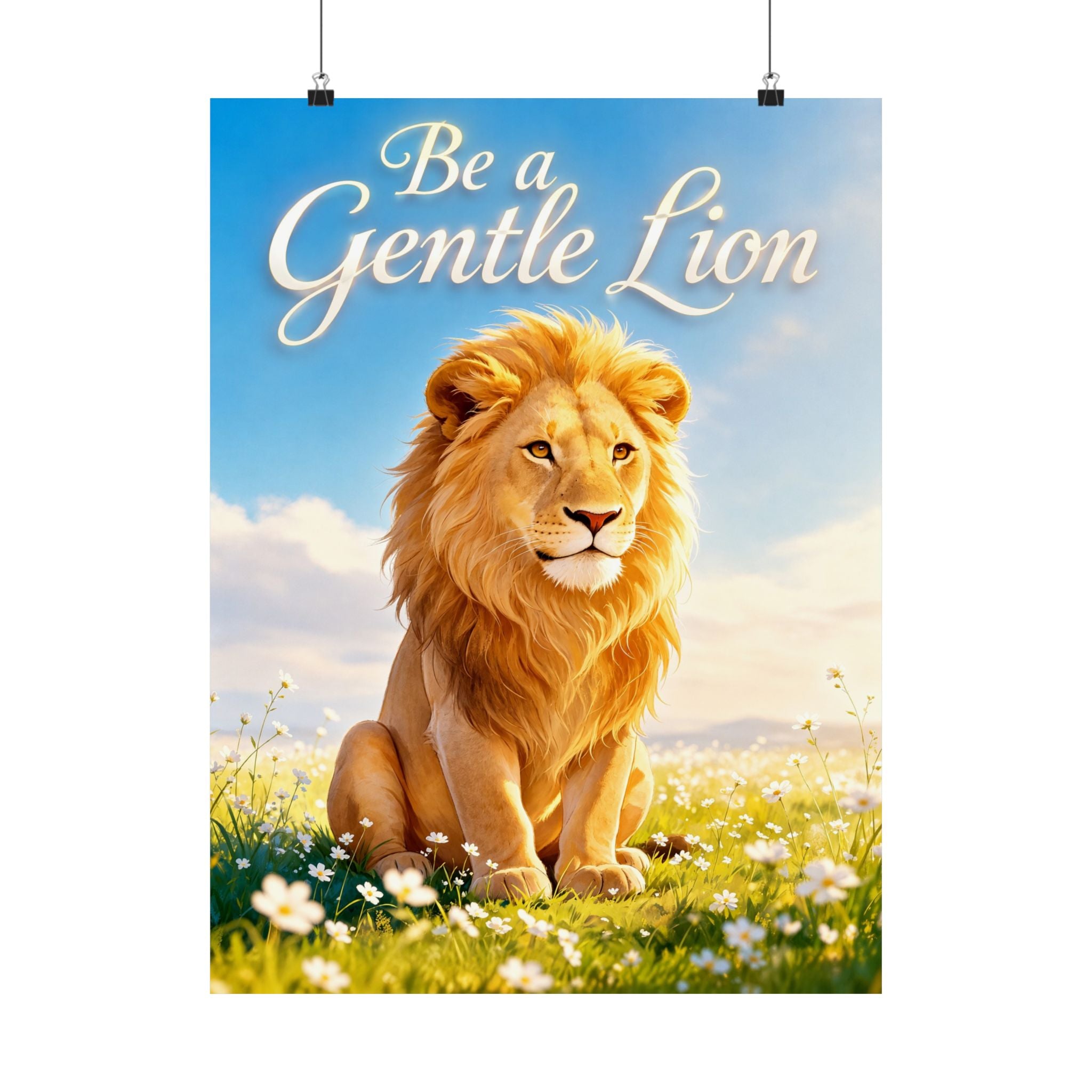 Be a Gentle Lion Poster - Wall Art