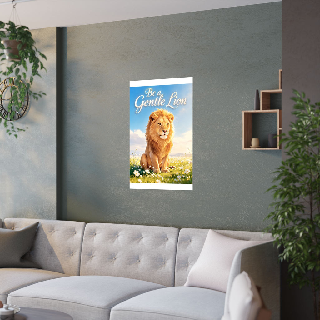 Be a Gentle Lion Poster - Wall Art